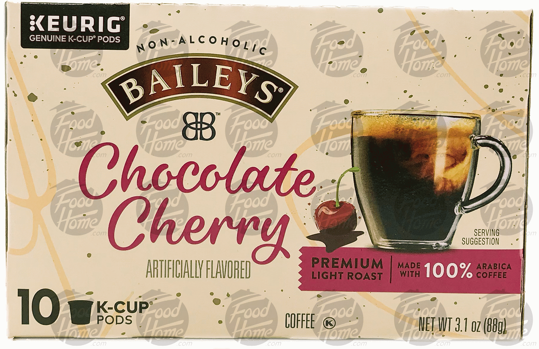 Baileys  non-alcoholic premium light roast chocolate cherry coffee, 10 ct., box Full-Size Picture